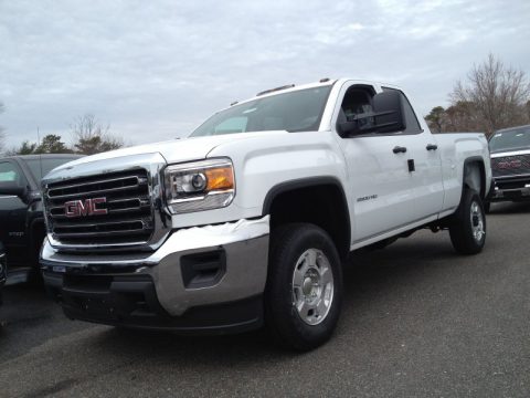 Summit White GMC Sierra 2500HD Double Cab 4x4.  Click to enlarge.