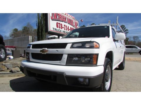 Summit White Chevrolet Colorado Work Truck Extended Cab.  Click to enlarge.