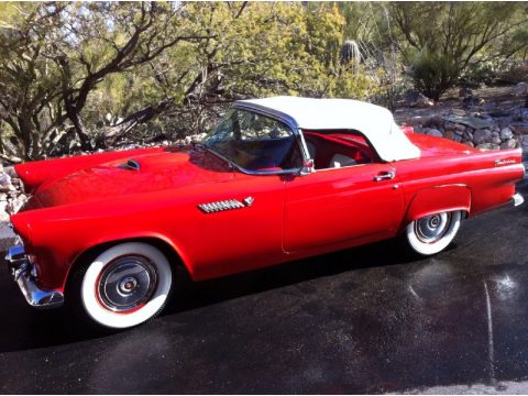 Torch Red Ford Thunderbird Convertible.  Click to enlarge.