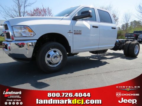 Bright White Ram 3500 Tradesman Crew Cab Dually Chassis.  Click to enlarge.
