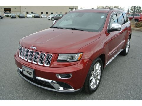 Deep Cherry Red Crystal Pearl Jeep Grand Cherokee Summit 4x4.  Click to enlarge.