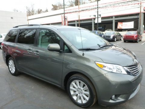 Cypress Green Pearl Toyota Sienna XLE AWD.  Click to enlarge.