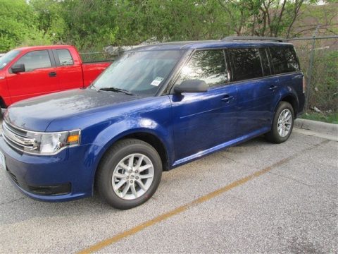 Deep Impact Blue Ford Flex SE.  Click to enlarge.