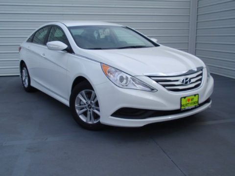Pearl White Hyundai Sonata GLS.  Click to enlarge.