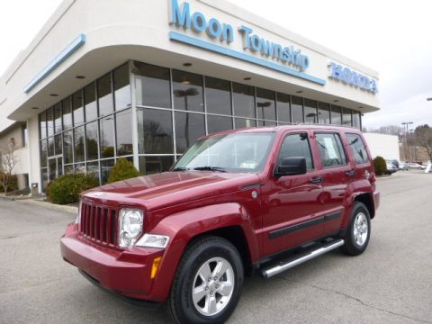 Deep Cherry Red Crystal Pearl Jeep Liberty Sport 4x4.  Click to enlarge.