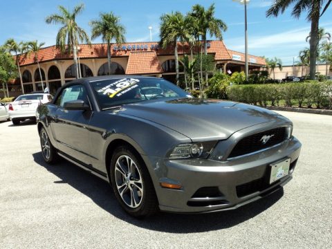 Sterling Gray Ford Mustang V6 Premium Convertible.  Click to enlarge.