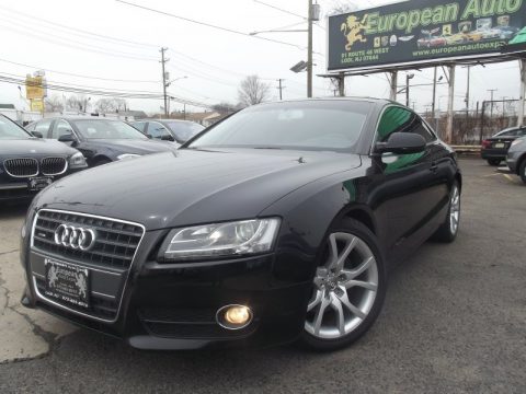 Brilliant Black Audi A5 2.0T quattro Coupe.  Click to enlarge.