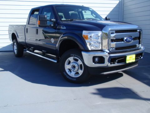 Blue Jeans Metallic Ford F350 Super Duty XLT Crew Cab 4x4.  Click to enlarge.