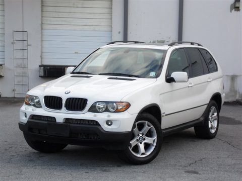 Alpine White BMW X5 3.0i.  Click to enlarge.