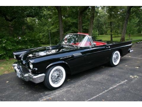 Raven Black Ford Thunderbird Convertible.  Click to enlarge.