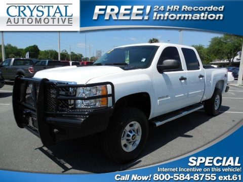 Summit White Chevrolet Silverado 2500HD LT Crew Cab 4x4.  Click to enlarge.