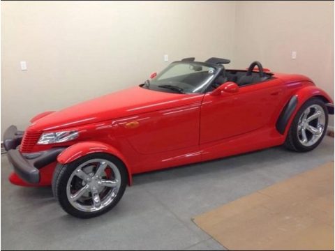Red Plymouth Prowler Roadster.  Click to enlarge.