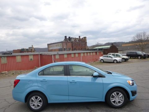 Cool Blue Chevrolet Sonic LT Sedan.  Click to enlarge.