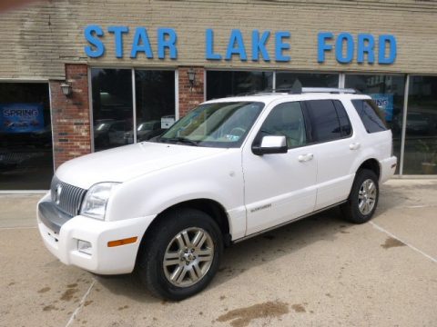 White Suede Mercury Mountaineer V6 Premier AWD.  Click to enlarge.