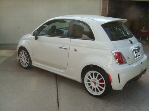 Bianco (White) Fiat 500 Abarth.  Click to enlarge.