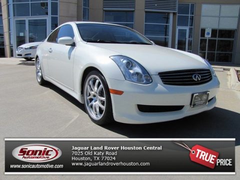 Ivory White Pearl Infiniti G 35 Coupe.  Click to enlarge.