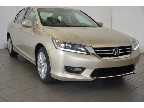 Champagne Frost Pearl Honda Accord EX-L V6 Sedan.  Click to enlarge.