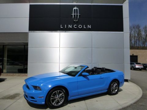 Grabber Blue Ford Mustang V6 Premium Convertible.  Click to enlarge.