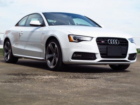 Glacier White Metallic Audi S5 3.0T Premium Plus quattro Coupe.  Click to enlarge.