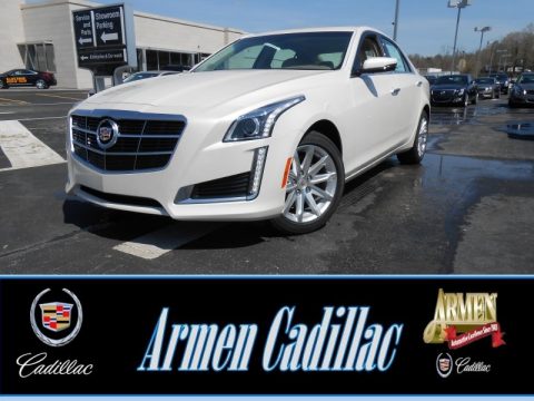 White Diamond Tricoat Cadillac CTS Luxury Sedan AWD.  Click to enlarge.
