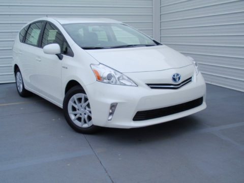 Blizzard White Pearl Toyota Prius v Three.  Click to enlarge.