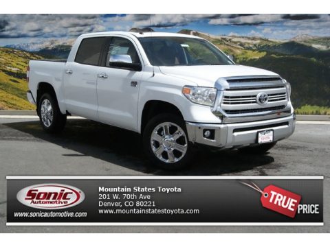 Super White Toyota Tundra 1794 Edition Crewmax 4x4.  Click to enlarge.