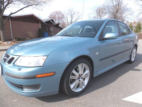 Ice Blue Metallic Saab 9-3 2.0T Sport Sedan.  Click to enlarge.