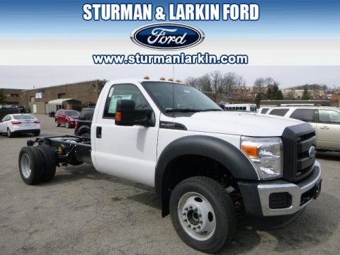 Oxford White Ford F450 Super Duty XL Regular Cab 4x4 Chassis.  Click to enlarge.