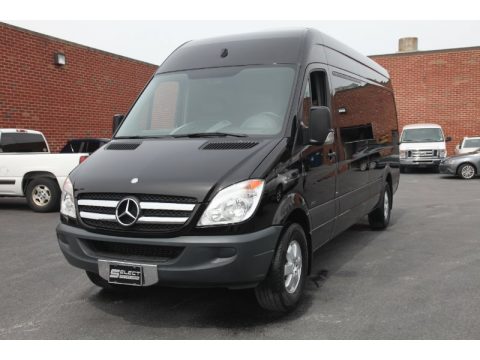 Carbon Black Metallic Mercedes-Benz Sprinter 2500 High Roof Passenger Van.  Click to enlarge.