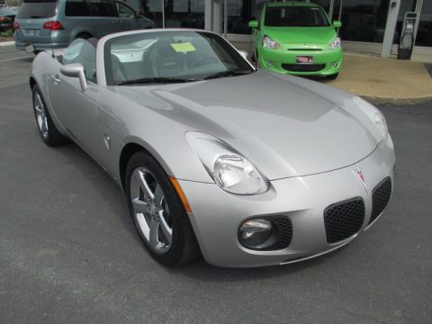 Cool Silver Pontiac Solstice GXP Roadster.  Click to enlarge.