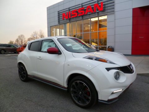 Pearl White Nissan Juke NISMO RS AWD.  Click to enlarge.