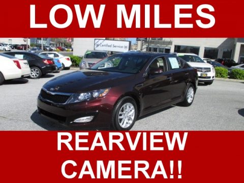 Dark Cherry Pearl Metallic Kia Optima LX.  Click to enlarge.