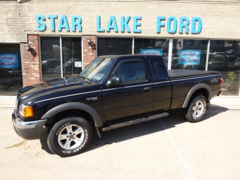 Black Clearcoat Ford Ranger XLT SuperCab 4x4.  Click to enlarge.
