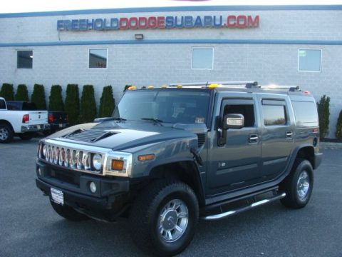 Slate Blue Metallic Hummer H2 SUV.  Click to enlarge.
