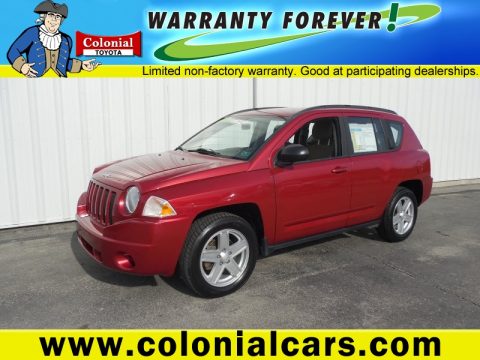 Inferno Red Crystal Pearl Jeep Compass Sport 4x4.  Click to enlarge.