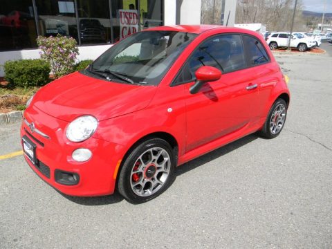 Rosso (Red) Fiat 500 Sport.  Click to enlarge.