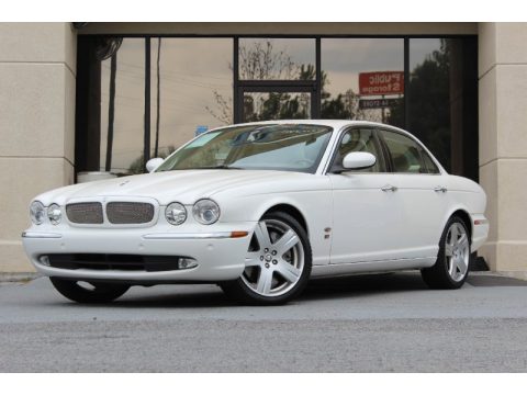 White Onyx Jaguar XJ XJR.  Click to enlarge.
