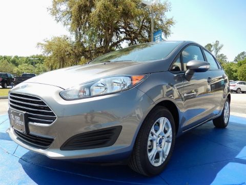 Storm Gray Ford Fiesta SE Sedan.  Click to enlarge.