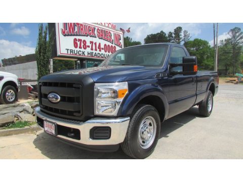 Dark Blue Pearl Metallic Ford F250 Super Duty XL Regular Cab.  Click to enlarge.