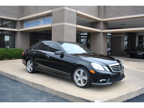 Black Mercedes-Benz E 350 4Matic Sedan.  Click to enlarge.