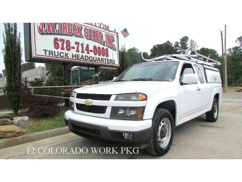 Summit White Chevrolet Colorado Work Truck Extended Cab.  Click to enlarge.