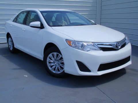 Super White Toyota Camry LE.  Click to enlarge.