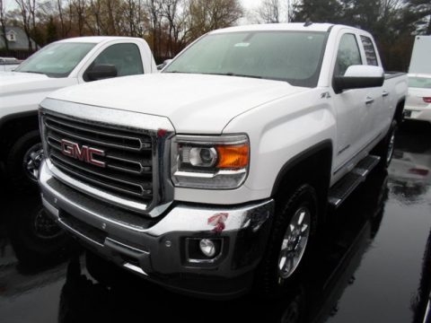 Summit White GMC Sierra 2500HD SLT Double Cab 4x4.  Click to enlarge.