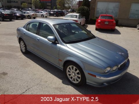 Adriatic Blue Metallic Jaguar X-Type 2.5.  Click to enlarge.