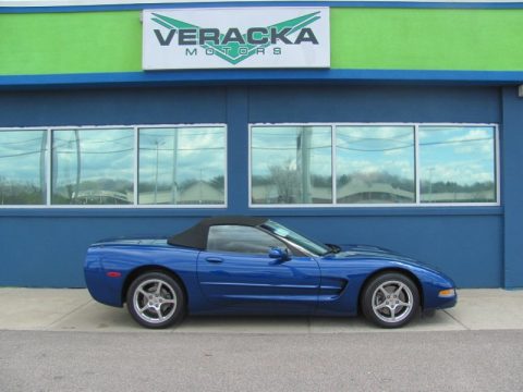 Electron Blue Metallic Chevrolet Corvette Convertible.  Click to enlarge.