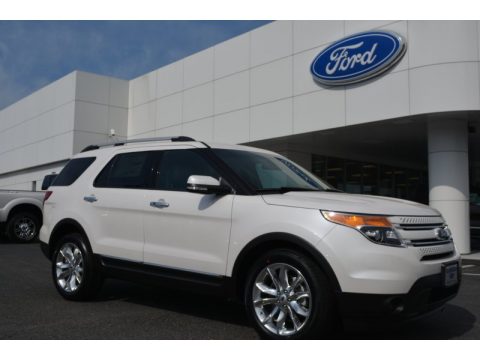 White Platinum Ford Explorer Limited.  Click to enlarge.