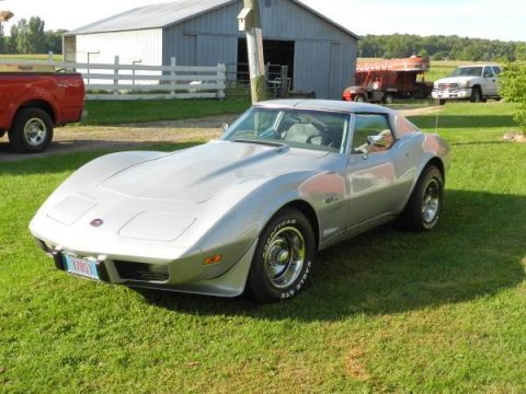 Silver Chevrolet Corvette Stingray Coupe.  Click to enlarge.