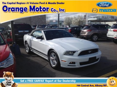 Oxford White Ford Mustang V6 Convertible.  Click to enlarge.