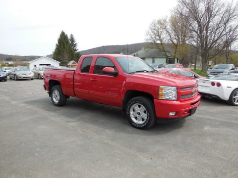 Victory Red Chevrolet Silverado 1500 LTZ Extended Cab 4x4.  Click to enlarge.