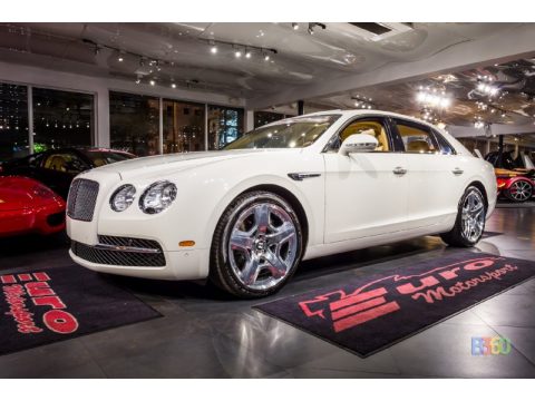 Glacier White Bentley Flying Spur W12.  Click to enlarge.